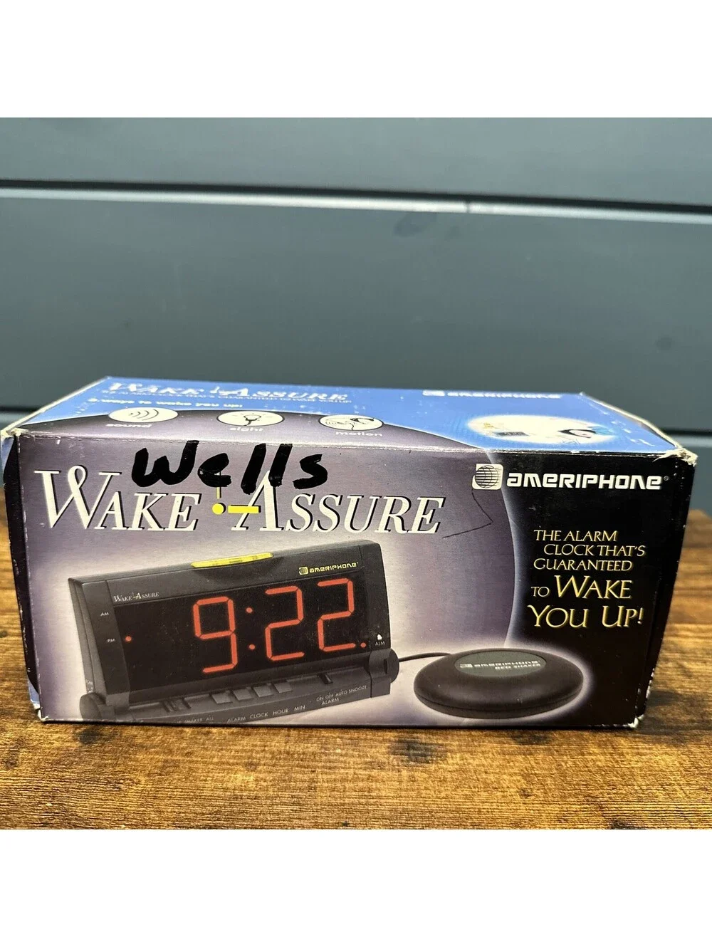 Ameriphone Wake-Assure Alarm Clock Bed Shaker Loud Red LED Hearing Impaired
